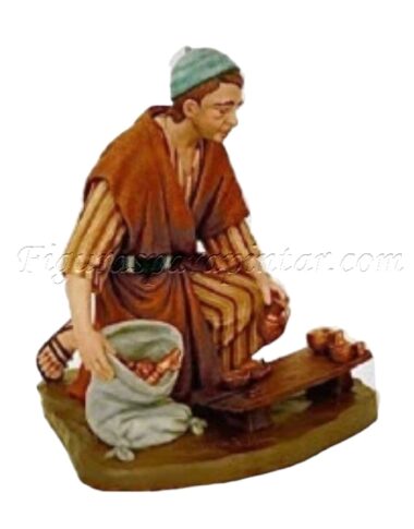 Mercader montando puesto estilo hebreo