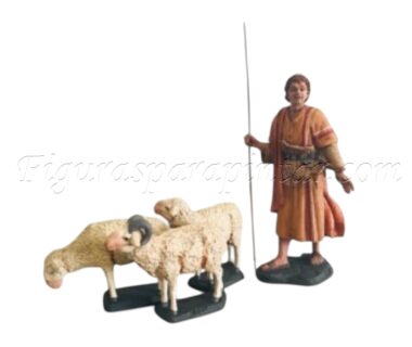 Pastor con rebaño estilo hebreo